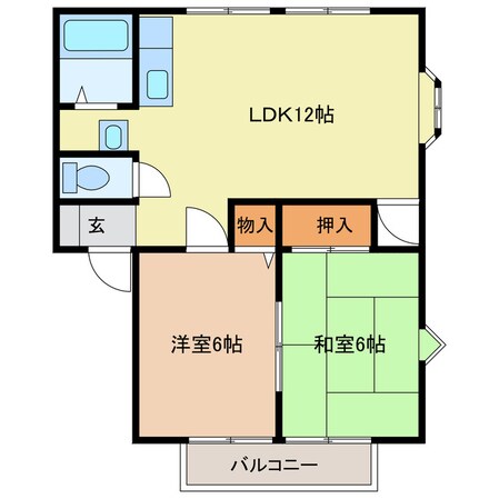 サンビレッジ・住吉　Ｃの物件間取画像